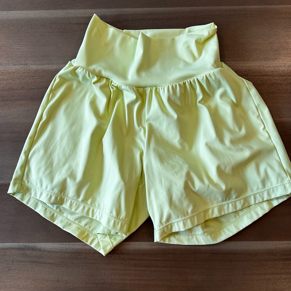 NWOT Women's High-Waisted Halara Bright Yellow Shorts